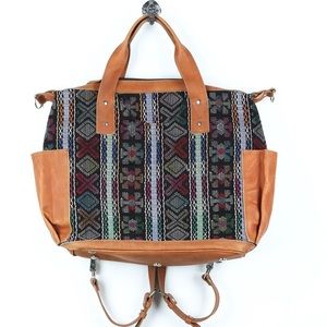 Nena and co Convertible Day Bag tote backpack diaper OOAK gently used vintage